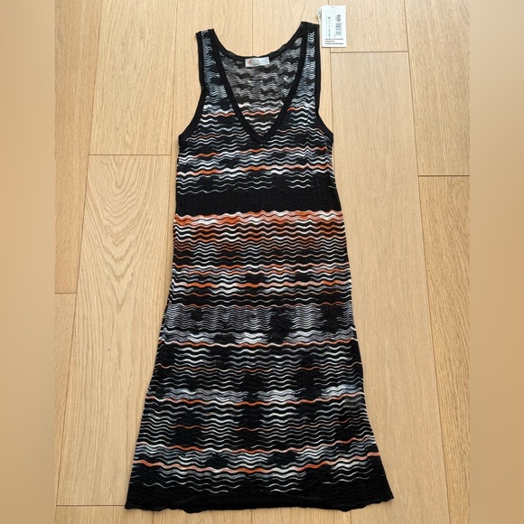Missoni NWT Zigzag Knit Dress / Swim Cover-Up | Italian 48 | Resort Beachwear - Picture 2 of 7